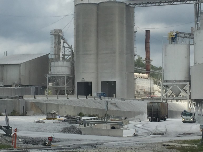Carmeuse Lime and Stone's Longview facility as seen from Highway 31 in Saginaw. The plant borders Buck Creek.