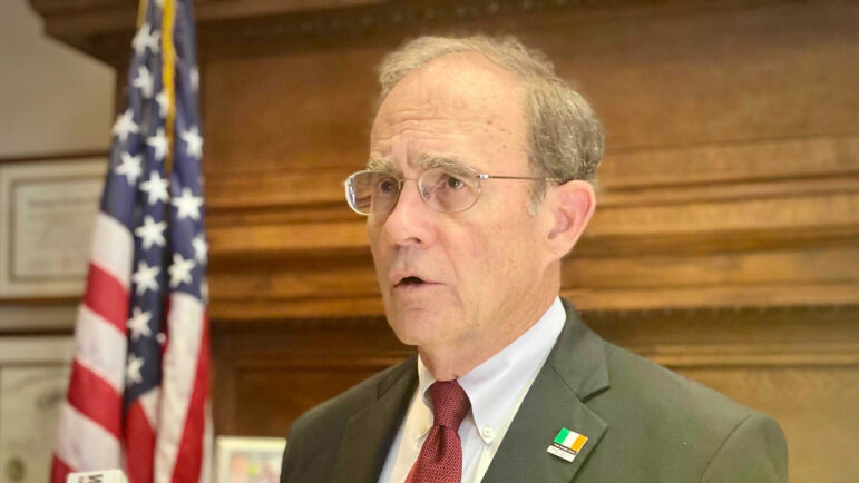 Mississippi Lt. Gov. Delbert Hosemann speaks during a press conference in his office at the Mississippi State Capitol in Jackson, Mississippi.