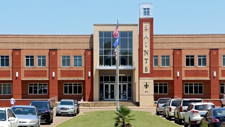 Selma High School. The school's mascot is the Saints