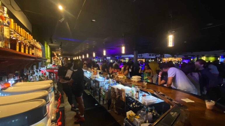 Johnny T’s Blues and Bistro turns into a nightclub on a Saturday night.