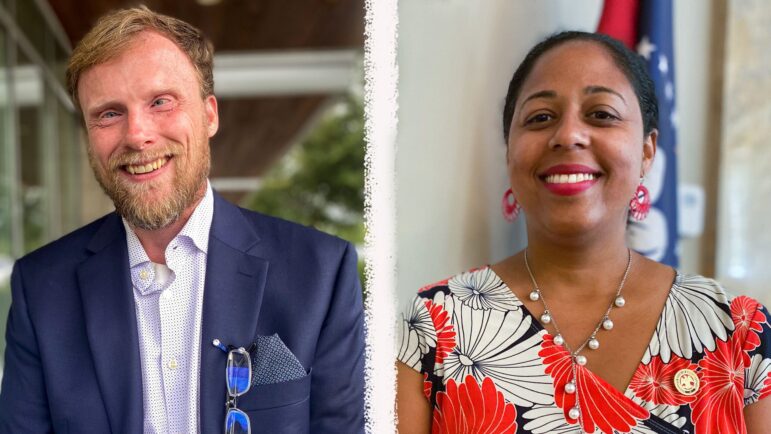 Jameson Taylor (left), the architect of the Pregnancy Resource Act and State Rep. Zakiya Summers, D-Jackson, who voted against it.