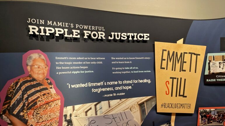 “Emmett and Mamie Till Mobley: Let the World See” was created by the Emmett Till Interpretive Center and the Children’s Museum of Indianapolis. The exhibit will be at the Birmingham Civil Rights Institute until January and will stop in Jackson, Mississippi in the spring.