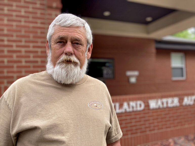 Richard Farley, general manager for Highland Water Authority, stands outside of the Highland Water Authority office, on April 21, 2023.