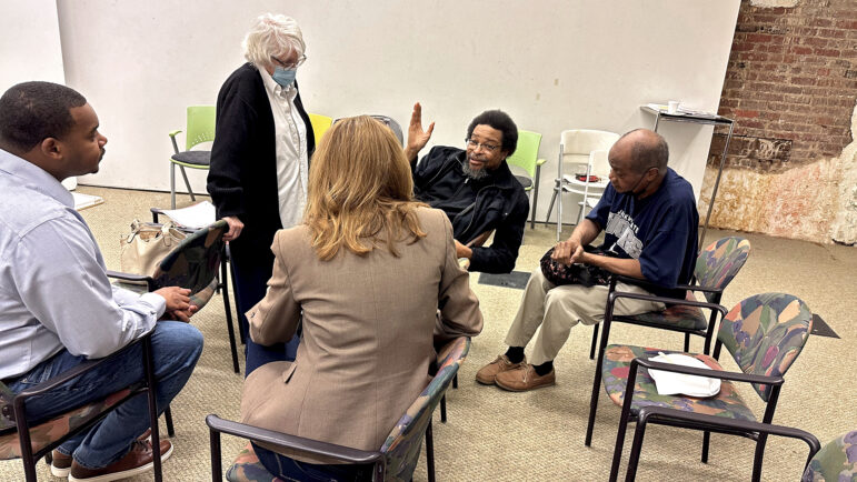 Jackson residents talk about plans for Farish Street on Nov. 18, 2023, at the Mississippi State University School of Architecture.