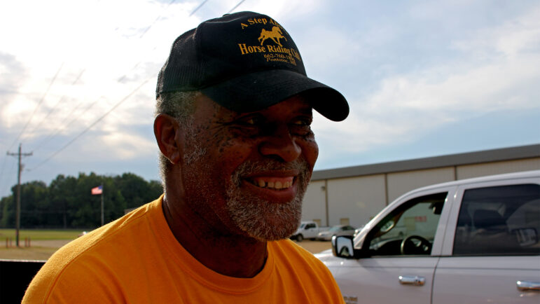 Sonny Shelton waits for the Juneteenth Horse Show to begin at the Pontotoc County Agri-Center on June 19, 2024.