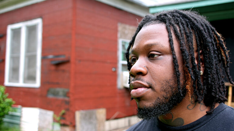 Robert Bruchun stands outside a friend's home on April 18, 2024, in Shreveport, Louisiana.