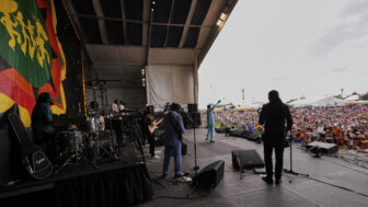 Youssou N'Dour performs at the New Orleans Jazz & Heritage Festival in New Orleans, Friday, April 25, 2025.