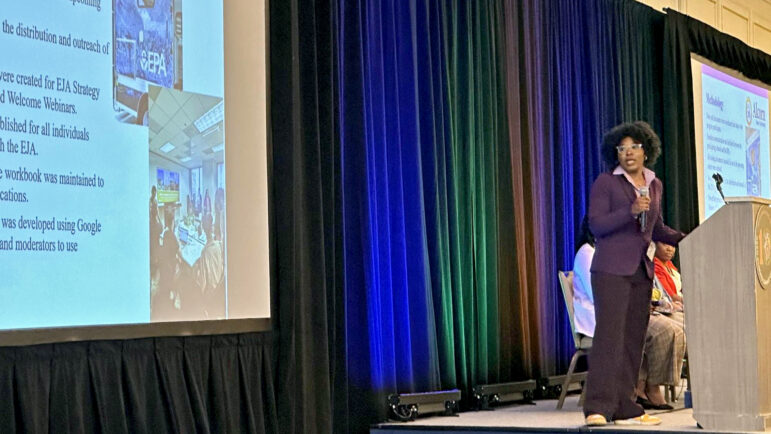 Mersie Watkins presents her work with the EPA’s Environmental Justice Academy on Thursday, March 6, 2025 in New Orleans, LA at the 10th HBCU Climate Change Conference.