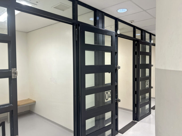 A cell at the Red Light District police precinct in Amsterdam, Netherlands, on Tuesday, March 11, 2025.