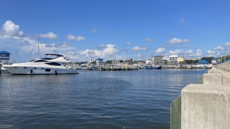 A new marina built in 2014 attracted more business in Bay St. Louis, seen here on Aug. 15, 2025.