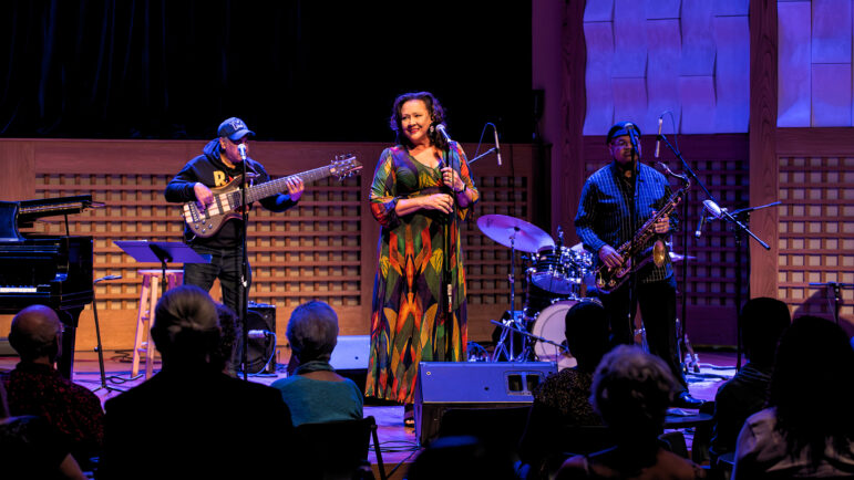 In this undated photo, Ellen Smith performs in the concert hall at The Ellis Marsalis Center for Music in New Orleans’ Musicians’ Village. Smith lives in Musicians’ Village and works at the center.