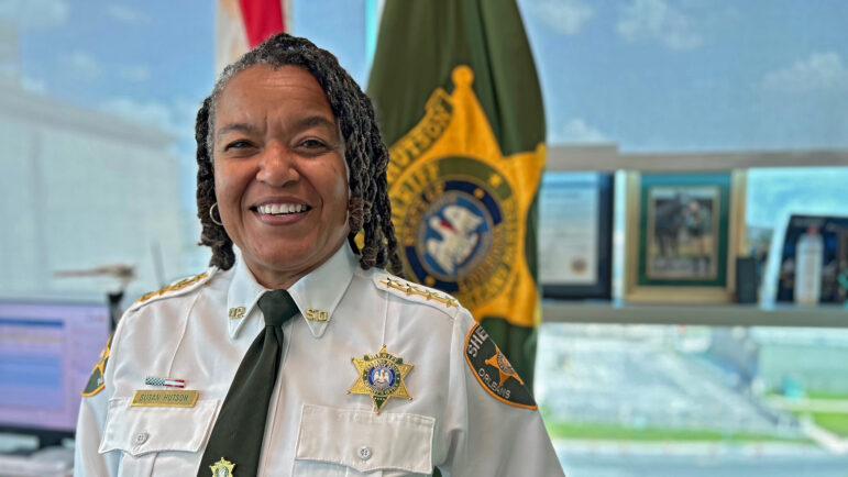Orleans Parish Sheriff Susan Hutson poses for a portrait on May 1, 2025. Hutson said hurricane planning at the sheriff's office today includes annual meetings, evacuation drills and debriefing after events.