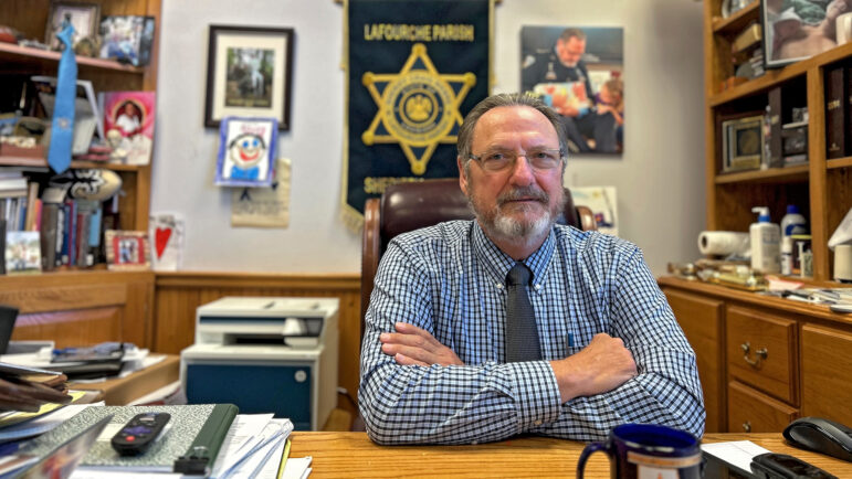 Lafourche Parish Sheriff Craig Webre poses for a portrait on Aug. 25, 2025. He says the parish jail facility is built to withstand a Category 4 hurricane.