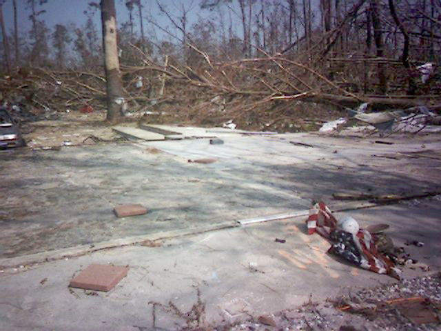 After Katrina, all that was left of Gieseler’s childhood home in Waveland was the foundation.